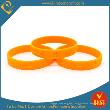 Factory Price Embossed Logo Silicone Wristband (LN-021)
